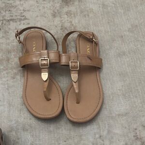 Coach Brown Leather Buckle Sandals